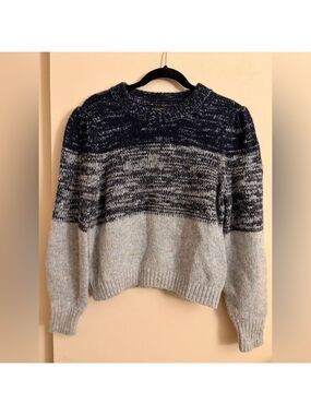Banana Republic Cropped Ombré Sweater Merino Wool Alpaca Blend Size L